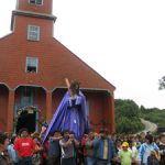 El Nazareno de Caguach en la procesión.