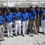 La banda contratada especialmente para la procesión.
