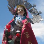 La patrona de la Iglesia de Parinacota, la Virgen de la Natividad.